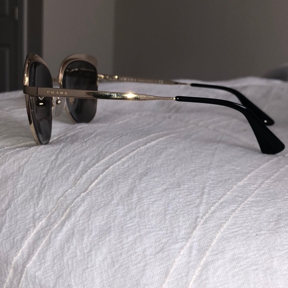 Prada sunglasses. New. Tan/gold frames - Picture 2 of 7
